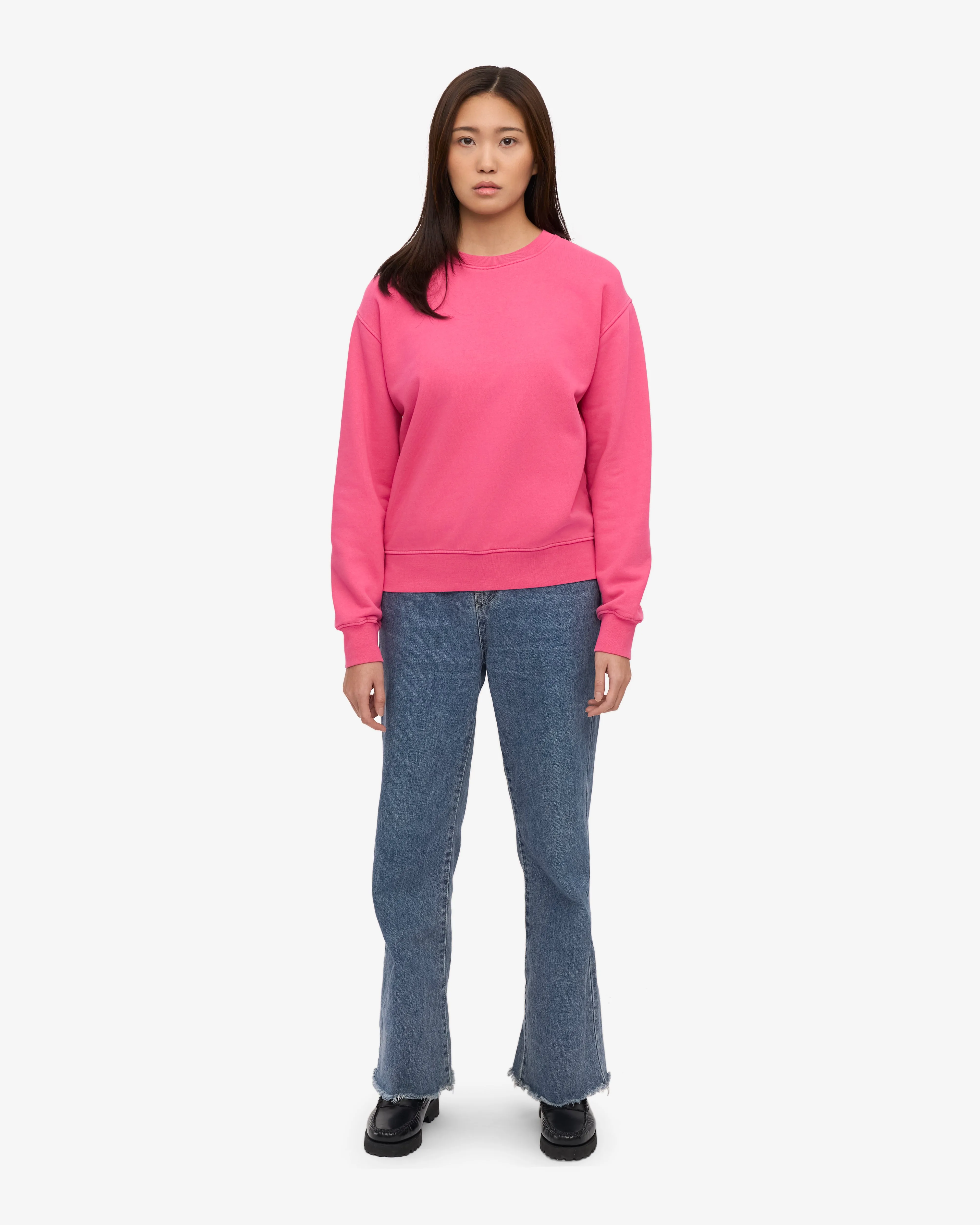 Women Classic Organic Crew - Bubblegum Pink