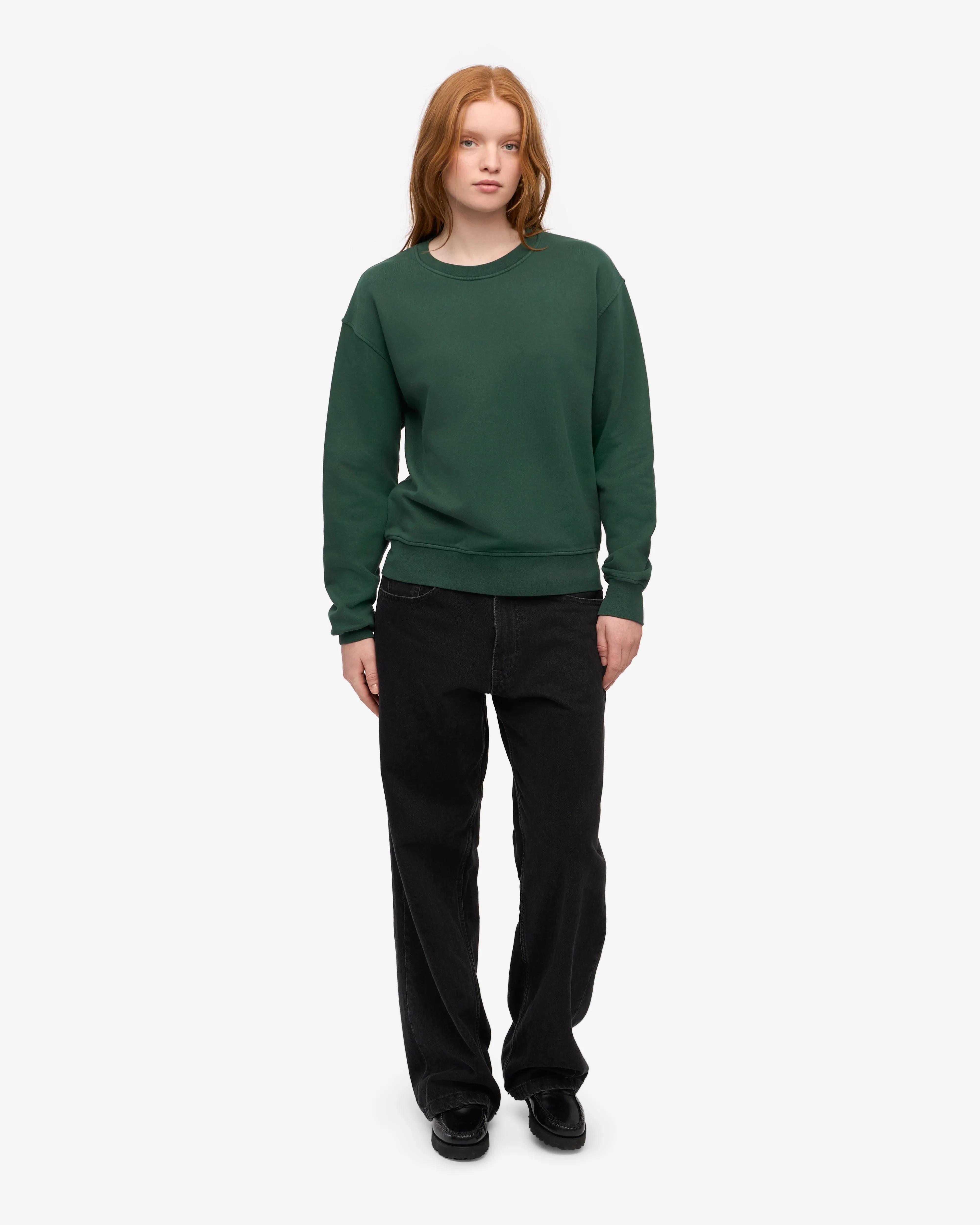 Women Classic Organic Crew - Emerald Green