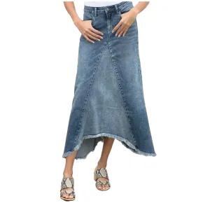 Women's Wash Lab Denim Long Skirt
