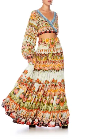 WRAP FRONT MIDRIFF BLOUSE SAMBA SALADA