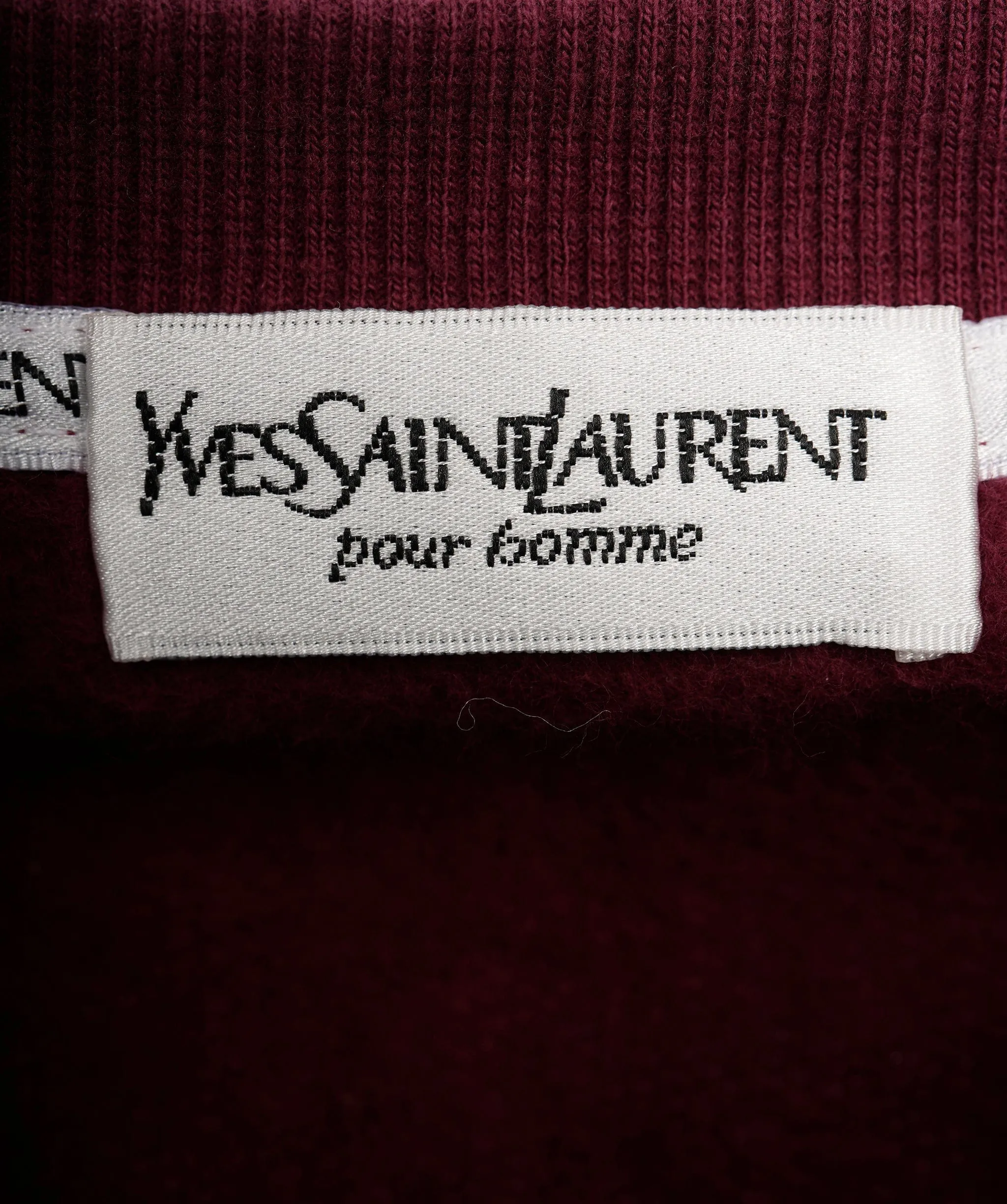 YSL Burgundy Crewneck Jumper Size M  ALL0563