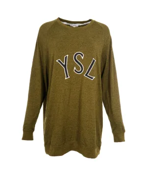 YSL Dark Green Logo Crewneck Jumper  ALL0561