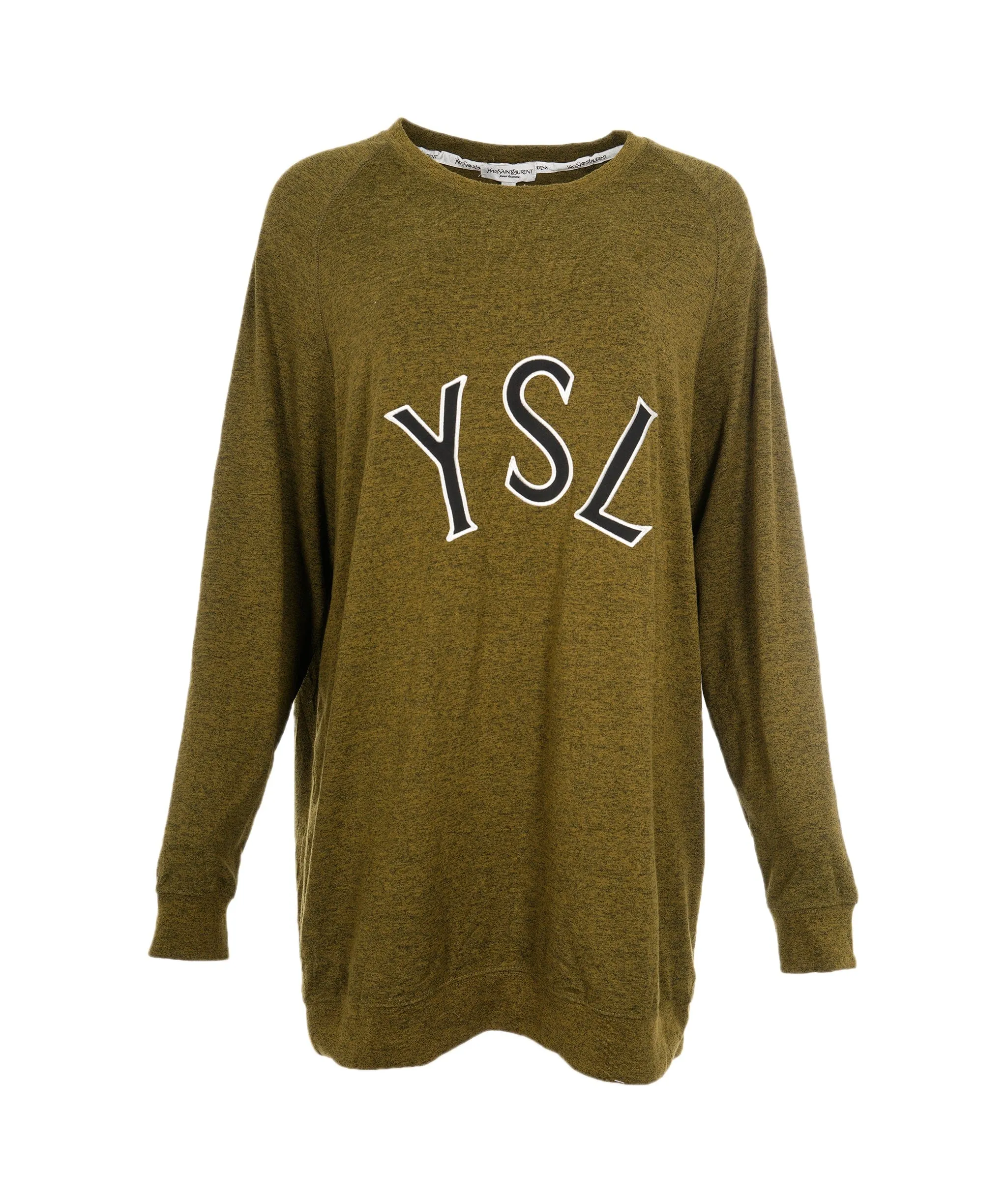 YSL Dark Green Logo Crewneck Jumper  ALL0561